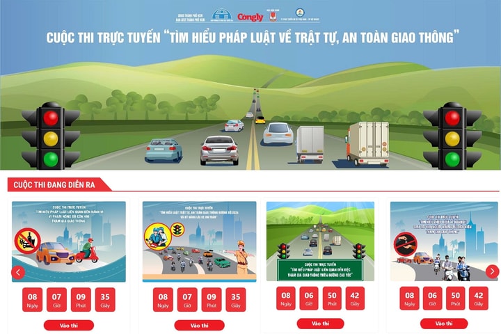 Tối đa 05 lượt thi mỗi Cuộc thi trực tuyến “Tìm hiểu pháp luật về trật tự, an toàn giao thông”