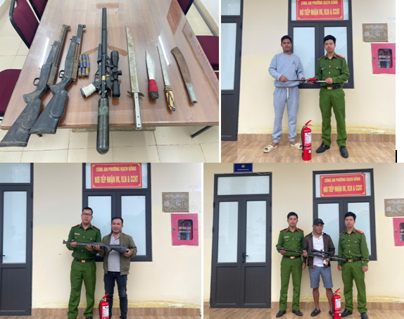 Người dân tự nguyện giao nộp vũ khí tự chế
