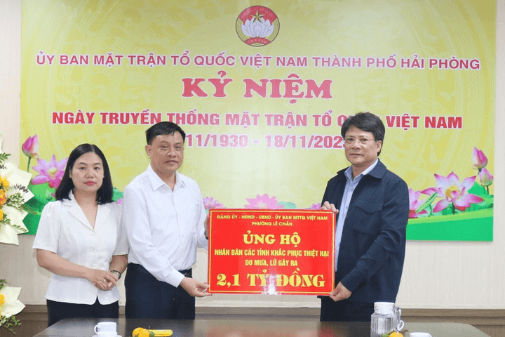 MTTQ TP. Hải Phòng vận động ủng hộ đồng bào miền Trung - Tây Nguyên khắc phục hậu quả mưa lũ