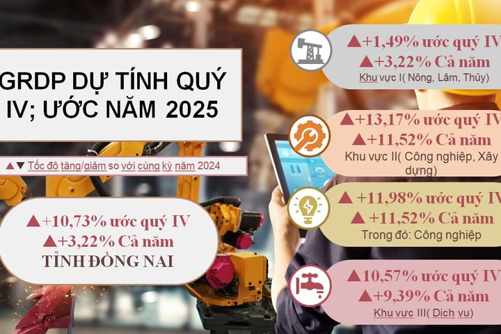 Đồng Nai bứt phá mạnh mẽ, GRDP năm 2025 vượt mục tiêu, khẳng định vai trò đầu tàu kinh tế của vùng và cả nước