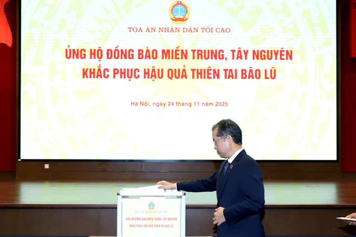 Ngành Tòa án ủng hộ hơn 6,7 tỷ đồng khắc phục hậu quả mưa lũ