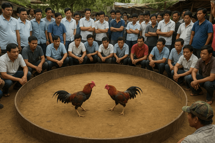 Quản lý trang trại lập sới đá gà để sát phạt