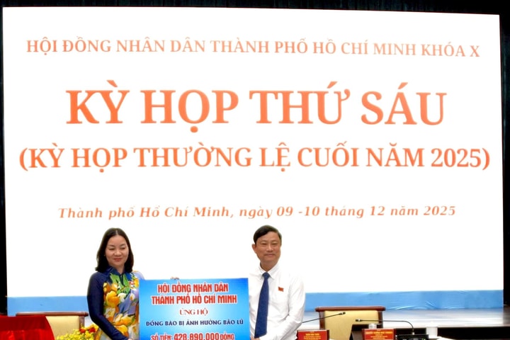 HĐND TP.HCM ủng hộ gần 430 triệu đồng cho vùng bão lũ