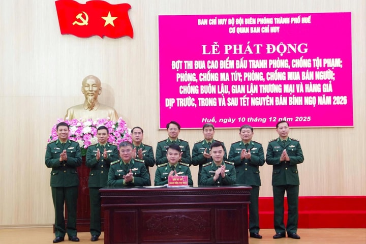 BĐBP thành phố Huế phát động thi đua phòng, chống tội phạm dịp Tết Nguyên đán