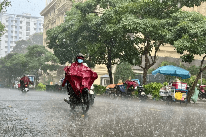 Mưa dông gia tăng từ Hà Tĩnh đến Đắk Lắk, biển động mạnh
