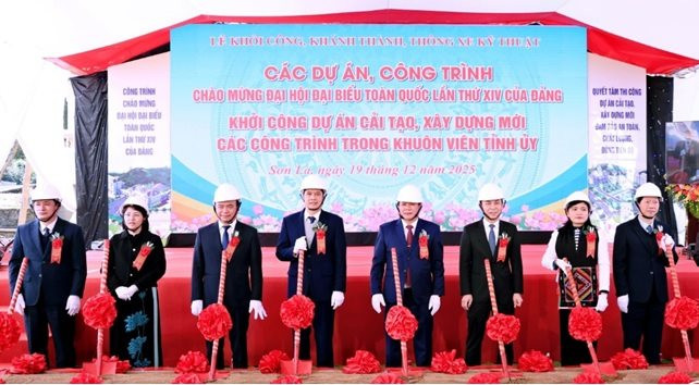 Sơn La khởi công 2 công trình chào mừng Đại hội XIV của Đảng