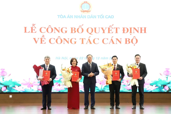 TANDTC công bố các quyết định bổ nhiệm lãnh đạo cấp Vụ