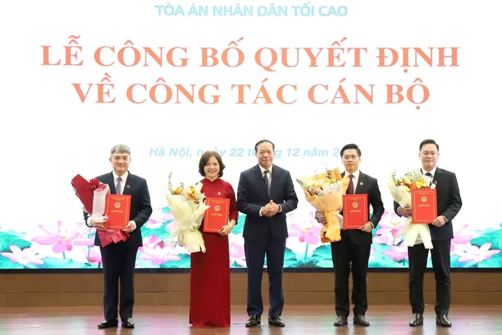 TANDTC công bố các quyết định bổ nhiệm lãnh đạo cấp Vụ