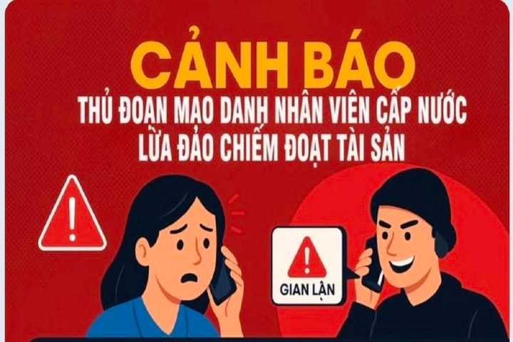 Cảnh báo thủ đoạn mạo danh nhân viên Cấp nước để lừa đảo