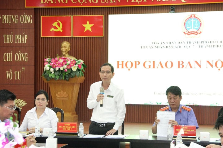 TAND khu vực 7 – TP.HCM tổ chức họp giao ban nội chính