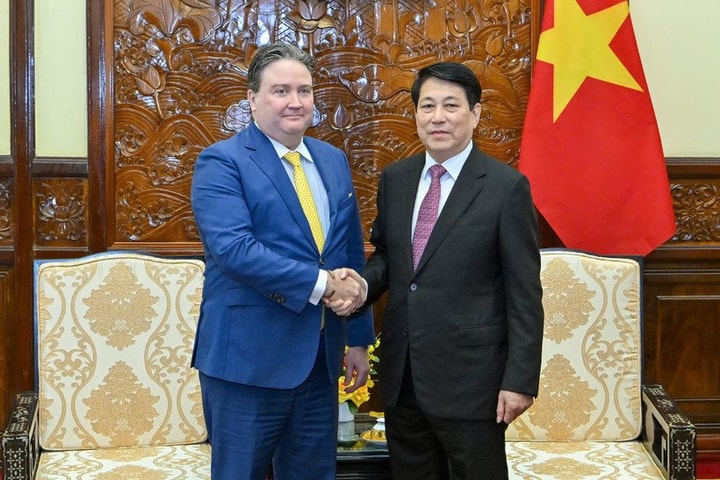 Chủ tịch nước Lương Cường tiếp Đại sứ Hoa Kỳ Marc Knapper chào từ biệt