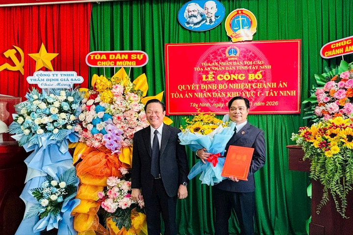Bổ nhiệm Chánh án TAND Khu vực 1 - Tây Ninh