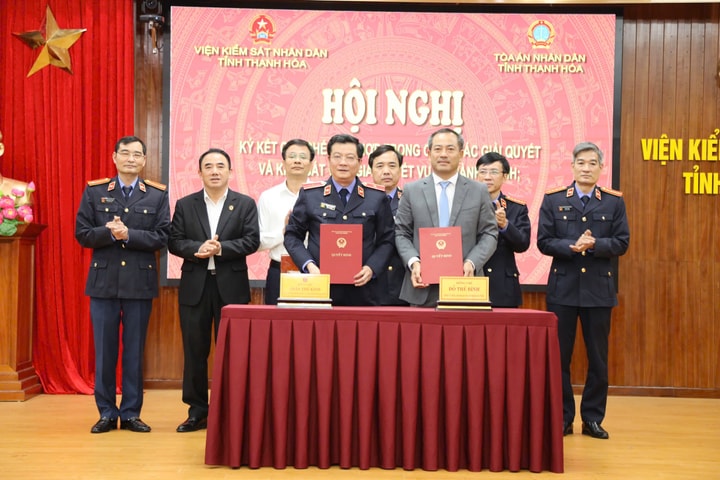 TAND tỉnh Thanh Hóa và VKSND tỉnh ký quy chế phối hợp giải quyết các loại án