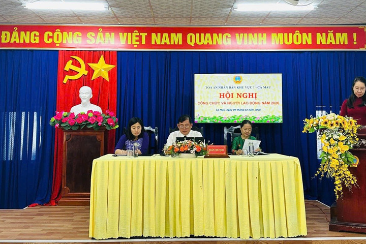 TAND khu vực 1- Cà Mau tổ chức Hội nghị công chức và người lao động năm 2026