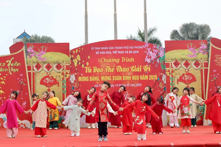 Vũ đạo thể thao mừng Đảng, mừng Xuân tại Hải Phòng