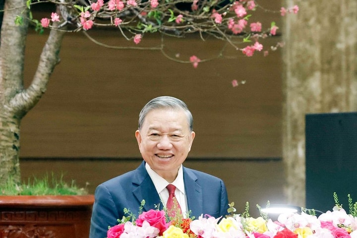 Tổng Bí thư Tô Lâm thăm, chúc Tết Đảng bộ, chính quyền, nhân dân Thủ đô Hà Nội