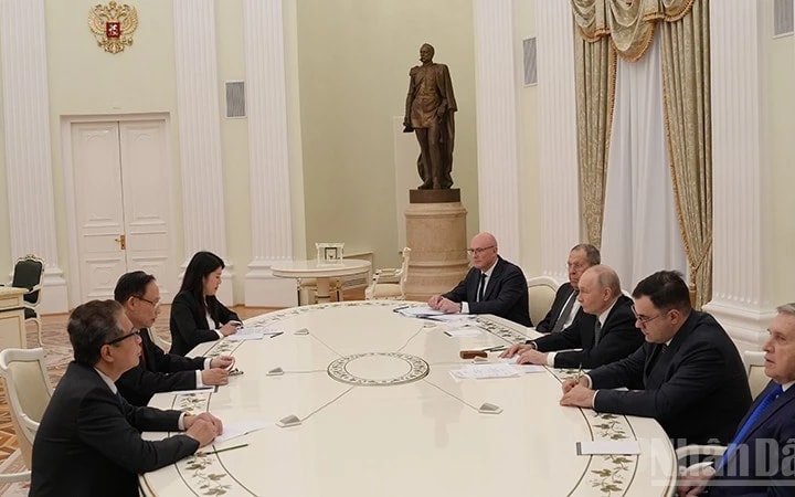 Đặc phái viên của Tổng Bí thư Tô Lâm hội kiến Tổng thống Liên bang Nga Vladimir Putin