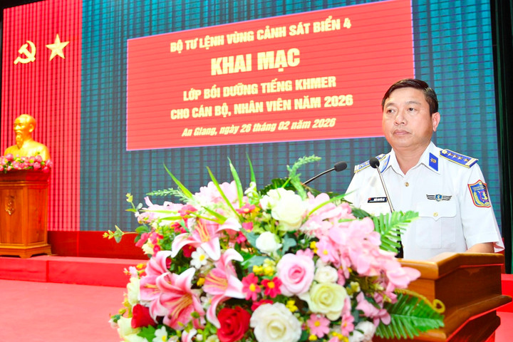 BTL Vùng Cảnh sát biển 4 khai mạc lớp bồi dưỡng tiếng Khmer năm 2026