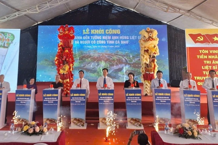 Cà Mau khởi công công trình Đền tưởng niệm Anh hùng liệt sĩ và người có công