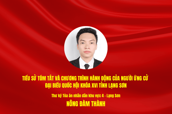 Tiểu sử tóm tắt và chương trình hành động của người ứng cử ĐBQH khóa XVI tỉnh Lạng Sơn