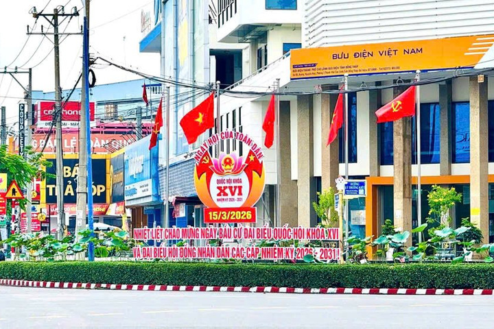 Đồng Tháp rực rỡ cờ hoa hướng về ngày hội lớn