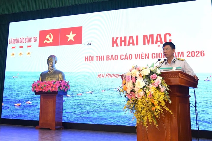 58 báo cáo viên tranh tài tại hội thi nghiệp vụ tuyên truyền của Lữ đoàn 126