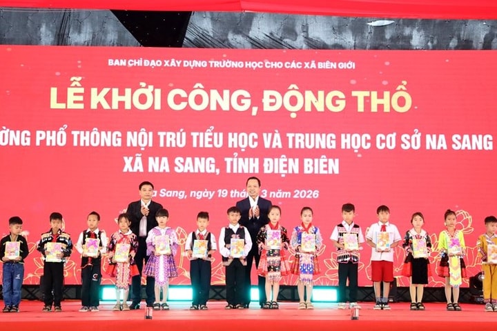 Điện Biên đồng loạt khởi công 5 trường nội trú liên cấp các xã biên giới