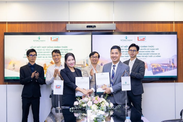 Cụm công nghiệp Stavian Hưng Yên ký kết hợp đồng thuê đất và bàn giao mặt bằng cho các nhà đầu tư