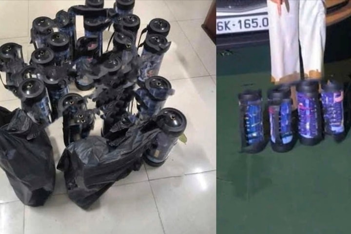 Bị bắt khi đang vận chuyển khối lượng lớn "khí cười"