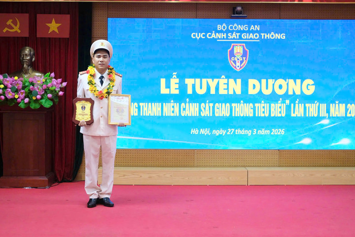 Cán bộ CSGT Cần Thơ được vinh danh Gương Thanh niên tiêu biểu toàn quốc năm 2026