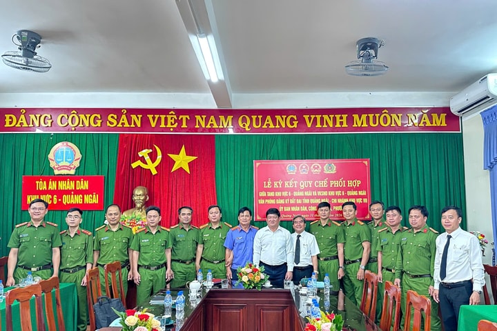 TAND khu vực 6 - Quảng Ngãi ký kết quy chế phối hợp liên ngành