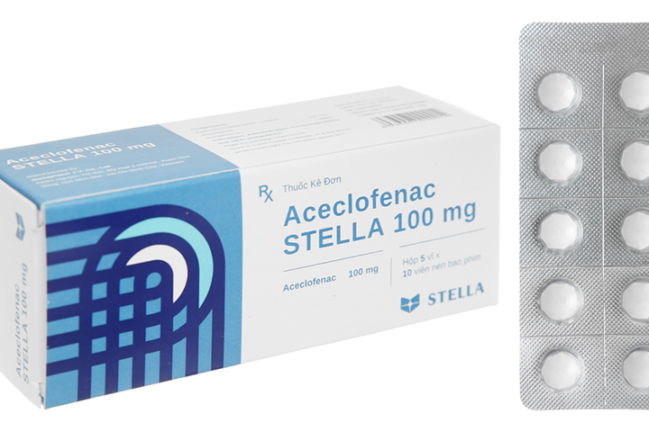 Thu hồi toàn quốc lô thuốc Aceclofenac STELLA 100mg không đạt chất lượng