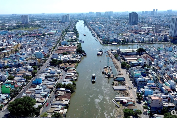 Ngắm công trường 7.300 tỷ ven kênh Đôi sau 7 tháng thi công
