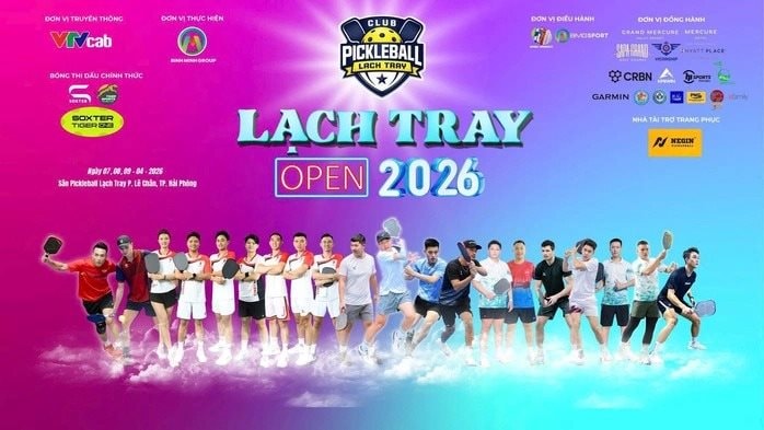 Gần 1.500 VĐV trong nước và quốc tế tranh tài tại giải Pickleball Lạch Tray Open 2026