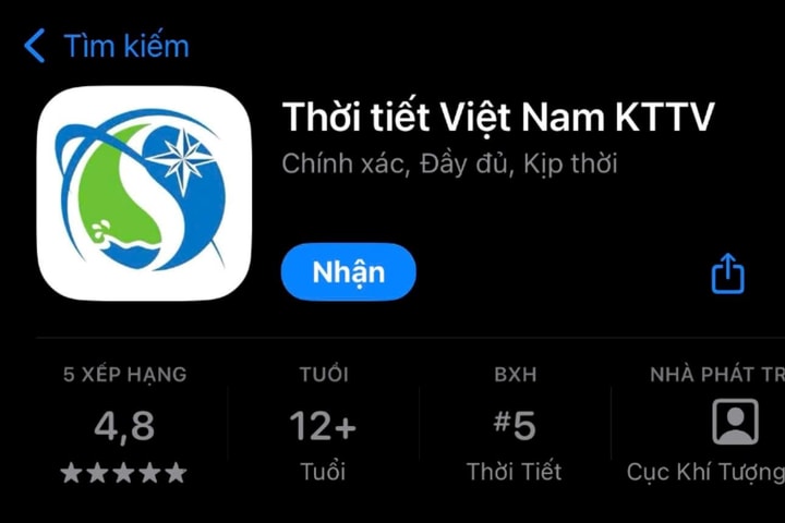 Ra mắt ứng dụng cảnh báo thiên tai