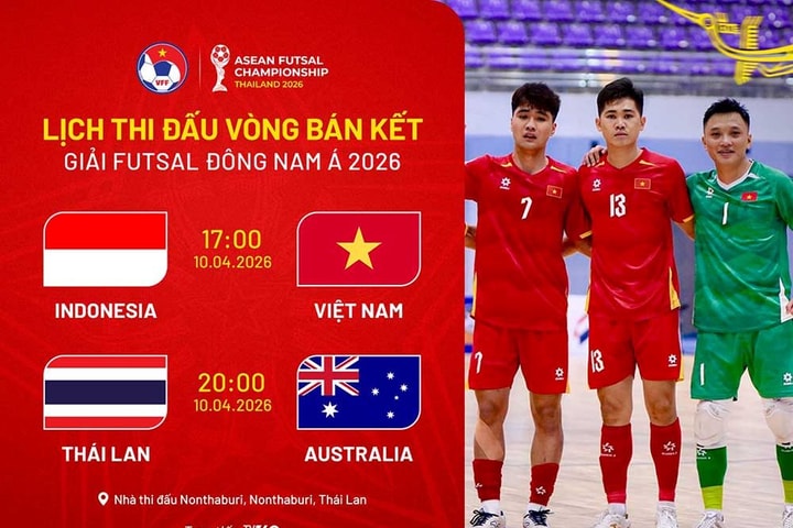 Bán kết futsal Đông Nam Á: Việt Nam gặp lại Indonesia đầy duyên nợ