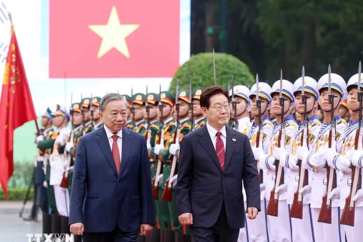 Tổng Bí thư, Chủ tịch nước Tô Lâm chủ trì Lễ đón chính thức Tổng thống Hàn Quốc