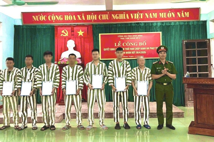 Tha tù trước thời hạn có điều kiện cho 34 phạm nhân dịp lễ 30/4