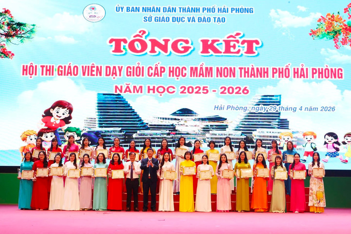 Hải Phòng trao chứng nhận cho 268 giáo viên dạy giỏi mầm non