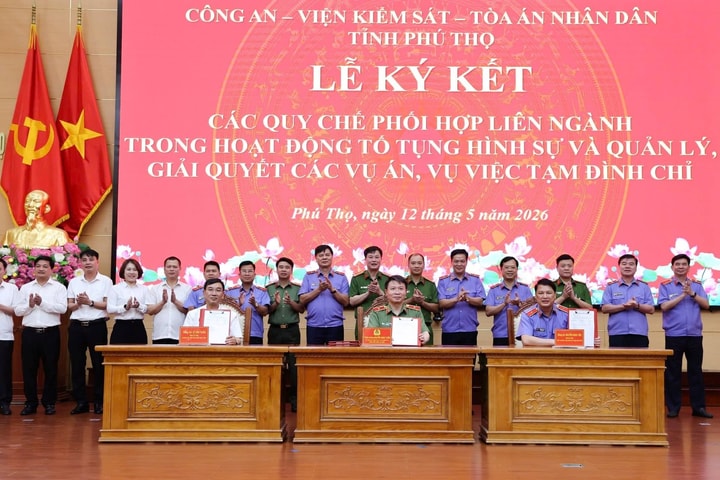TAND tỉnh Phú Thọ ký kết quy chế phối hợp liên ngành trong hoạt động tố tụng hình sự