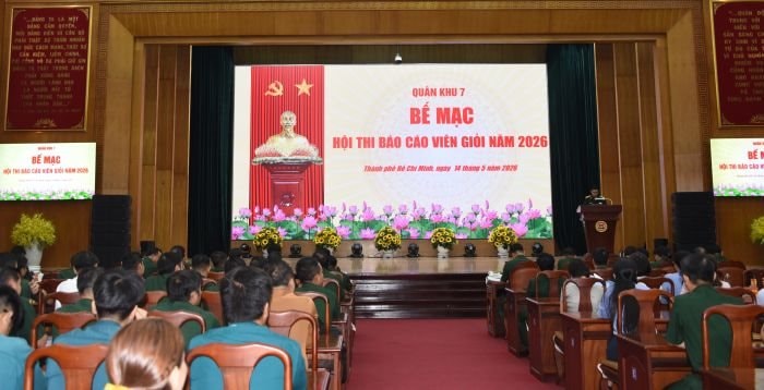 59 thí sinh tham gia Hội thi Báo cáo viên giỏi Quân khu 7
