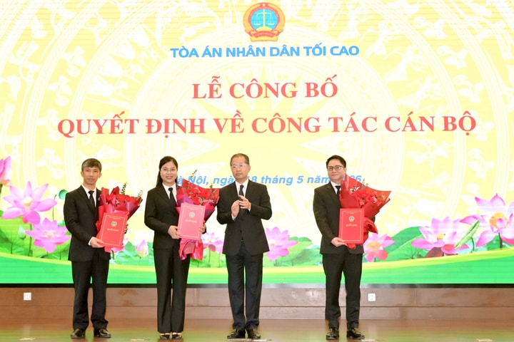 TANDTC công bố quyết định bổ nhiệm 3 cán bộ lãnh đạo cấp Vụ