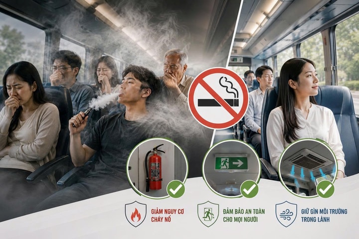 Siết quy định cấm hút thuốc trên phương tiện công cộng