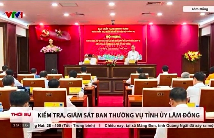 Thông qua dự thảo kết quả kiểm tra, giám sát Ban Thường vụ Tỉnh ủy Lâm Đồng