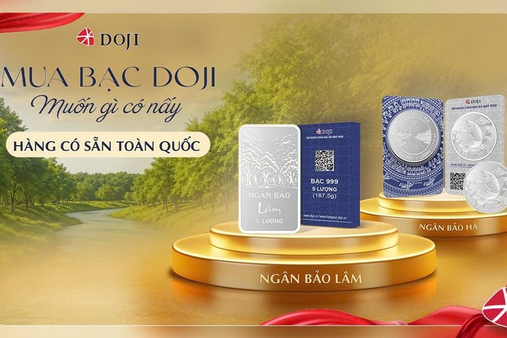 Đầu tư bạc thuận tiện với hệ thống phân phối Ngân Bảo DOJI