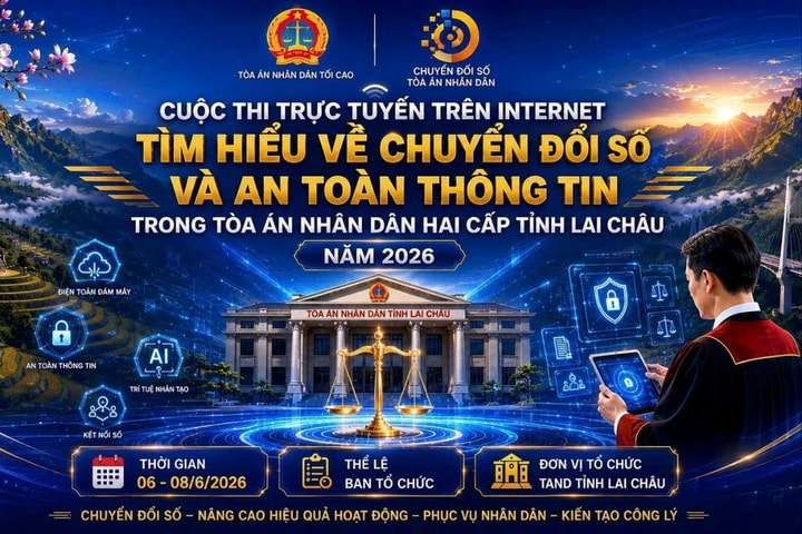 TAND hai cấp tỉnh Lai Châu tổ chức cuộc thi trực tuyến về chuyển đổi số và an toàn thông tin
