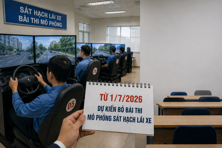 Dự kiến bỏ bài thi mô phỏng sát hạch lái xe từ ngày 1/7/2026