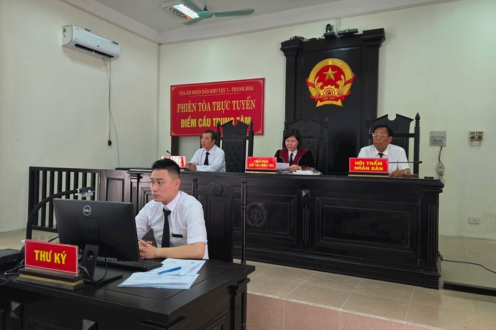 TAND khu vực 1 tỉnh Thanh Hóa xét xử thành công 8 phiên tòa trực tuyến