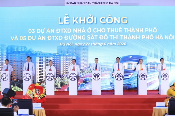 Thủ tướng Lê Minh Hưng dự lễ khởi công đồng loạt 8 dự án trọng điểm tại Hà Nội