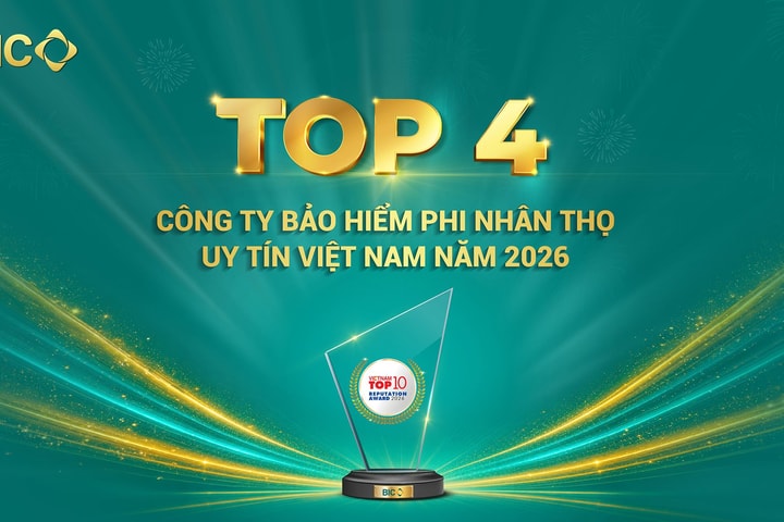 BIC tiếp tục Top 4 bảo hiểm phi nhân thọ uy tín